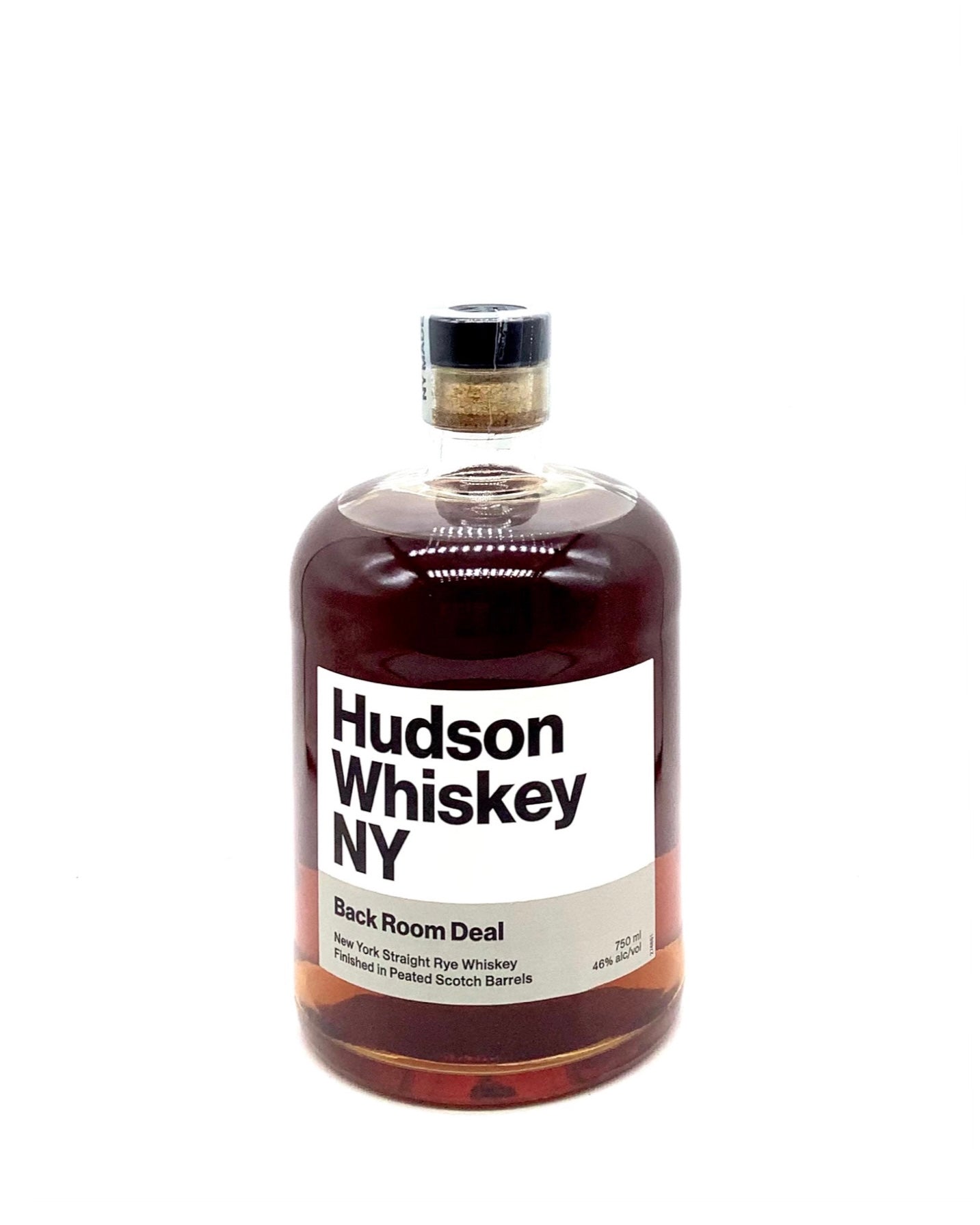 Hudson Whiskey (Tuthilltown Spirits) "Back Room Deal" New York Straight Rye Whiskey Finished In Peated Scotch Barrels 750ml